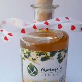 Moringa Olie 200ml in sierlijke glazen fles